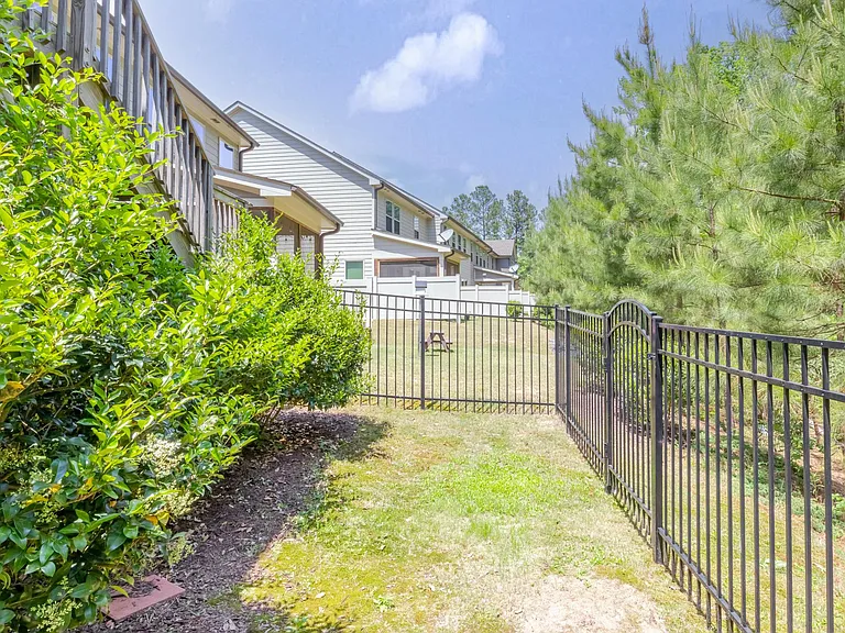 Fenced backyard