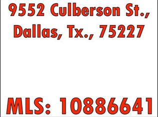 9552 Culberson St, Dallas, TX 75227