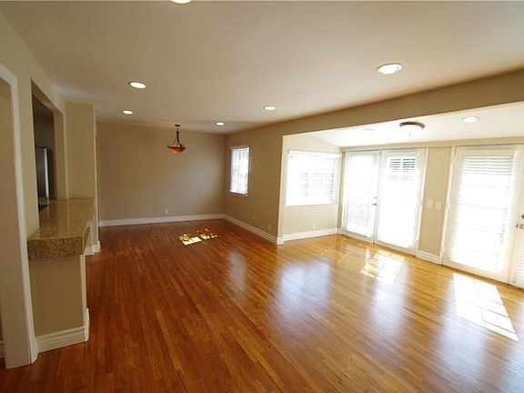 Living and dining room facing west.