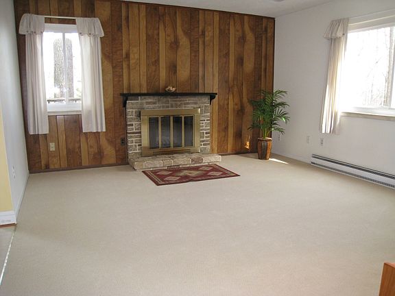 Family room, wood-burning fireplace