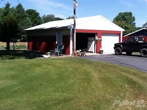 Detached two-car garage.