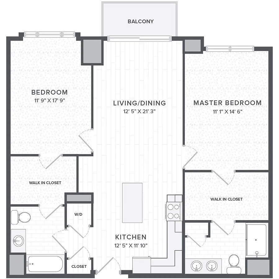 Floor plan 2B2BA-2A