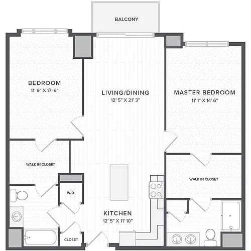 Floor plan 2B2BA-2A