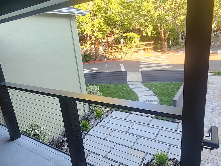 Front porch with front yard view