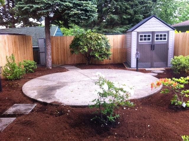 fenced back yard - private