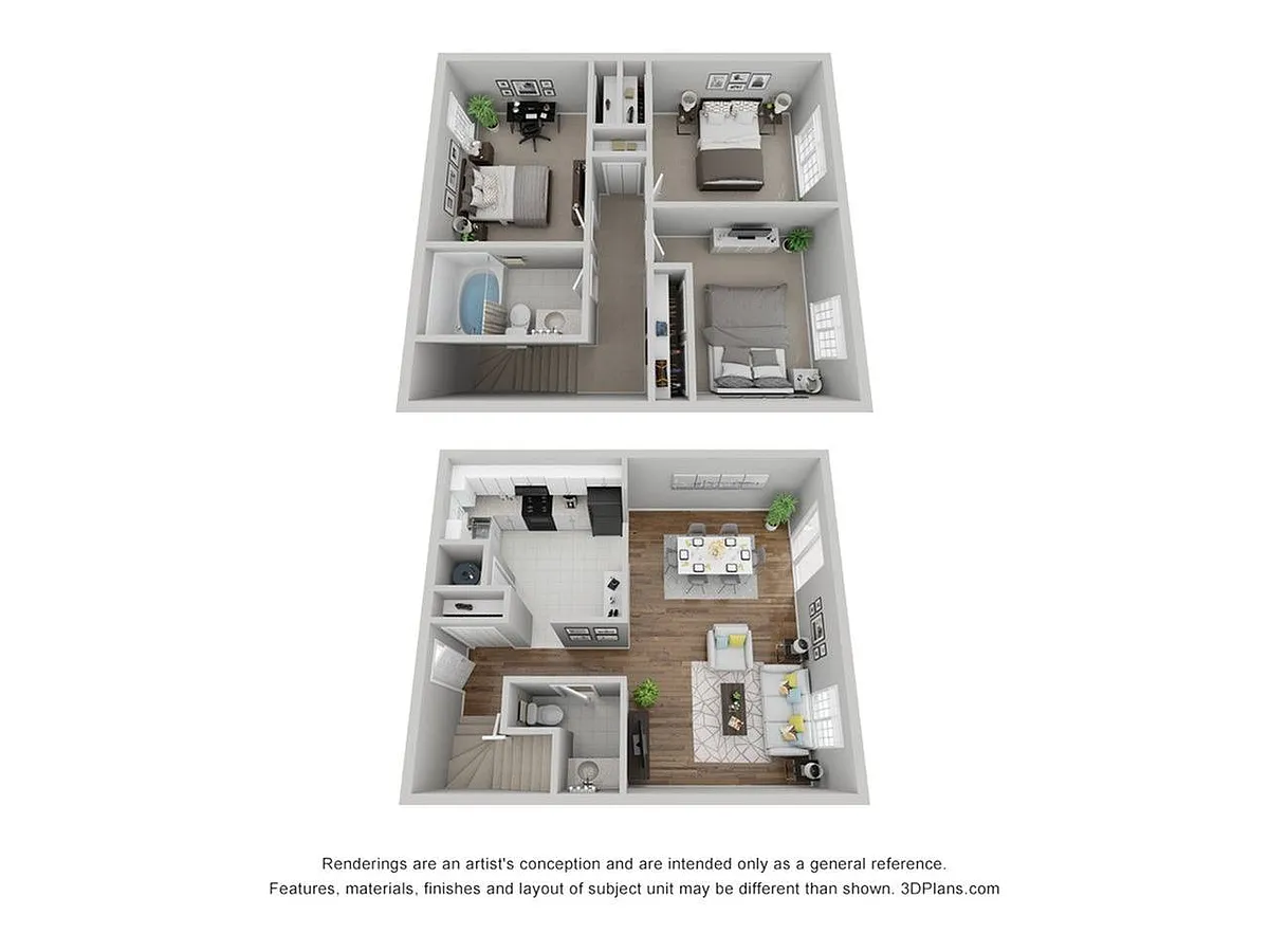 Floor plan 3x1.5 Standard Townhome