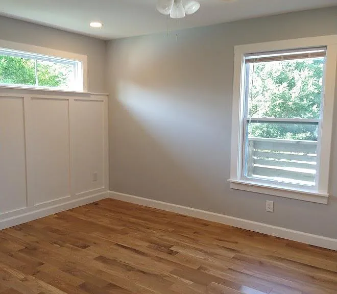 light-filled bedroom faces north/east