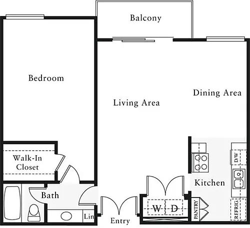 Floor plan 1 Bedroom I