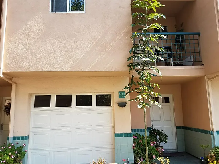 Front view with attached garage