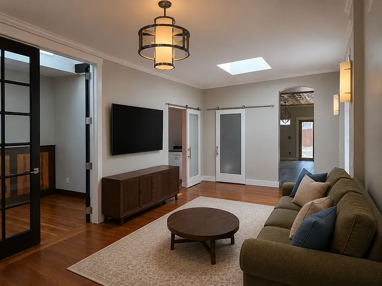 Front room digitally staged