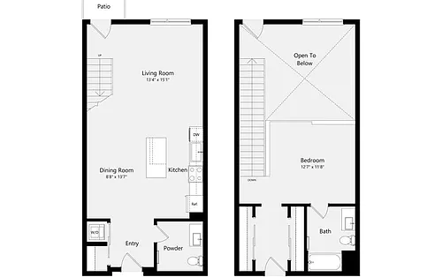 Floor plan 1B-Loft
