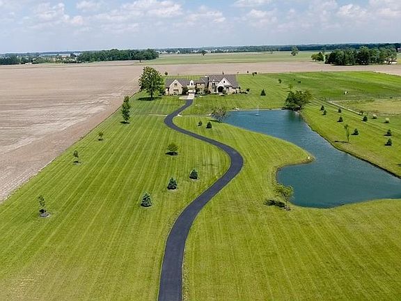 View from front of property large pond w/ fountain