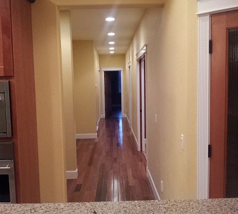 Hallway looking from kitchen