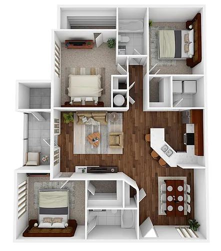 Floor plan 2 bedroom with study Phase I ONLY