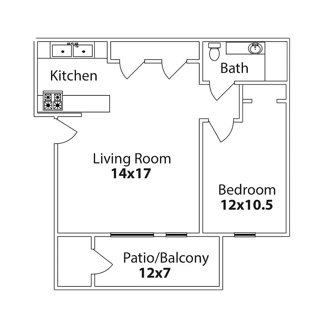 Floor plan 1 Bedroom