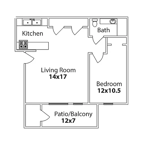 Floor plan 1 Bedroom