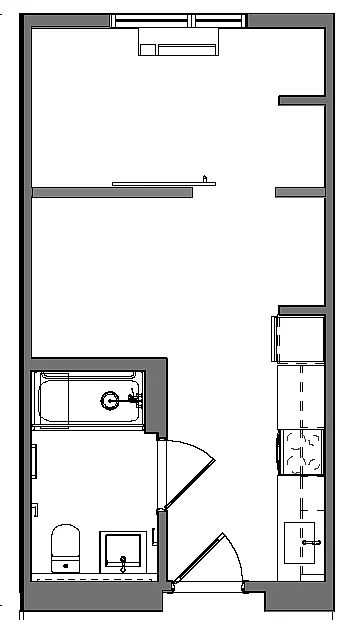 Floor plan Junior One Bedroom