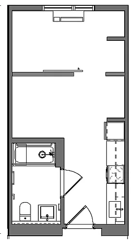 Floor plan Junior One Bedroom