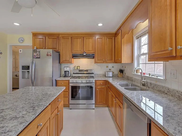 Kitchen -- note that floor has been replaced with solid oak