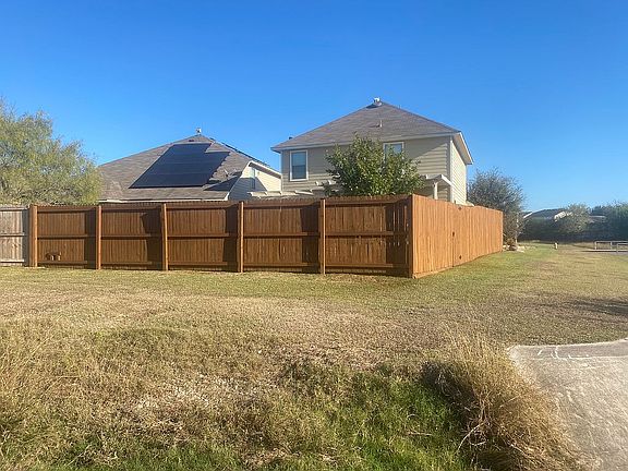 Back yard fence view