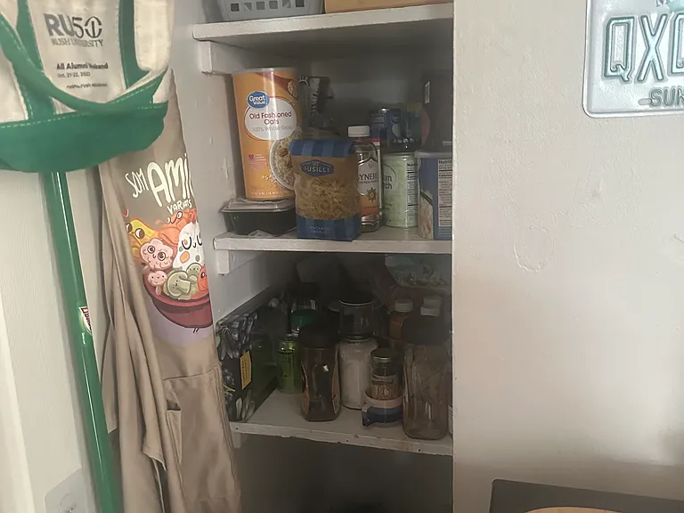 small pantry off of the kitchen
