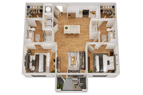 Floor plan 2 BR-A