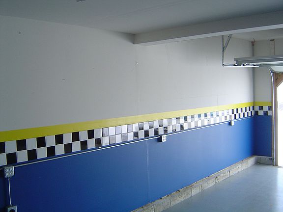 2.5 car heated, customized garage