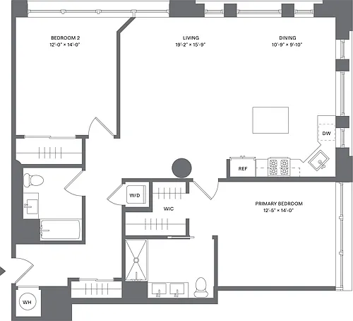 Floor plan 2 Bed/2 Bath_B4