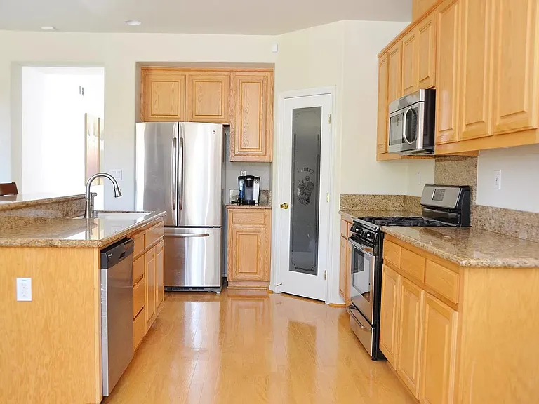 Kitchen with Island and Pantry