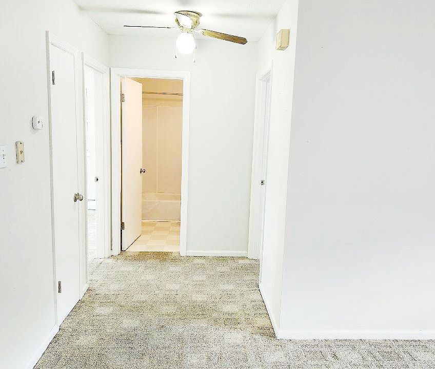 Hall to bath & bedrooms - with linen closet.