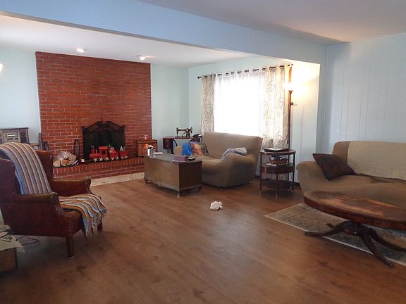 Family room with fireplace