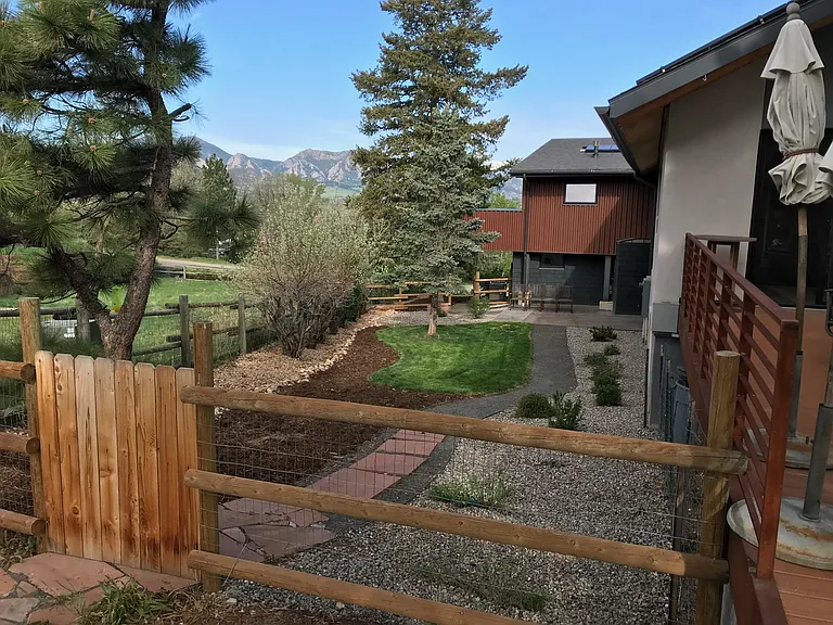 Back fenced in yard