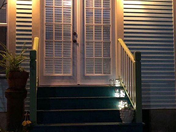 Front entrance at night