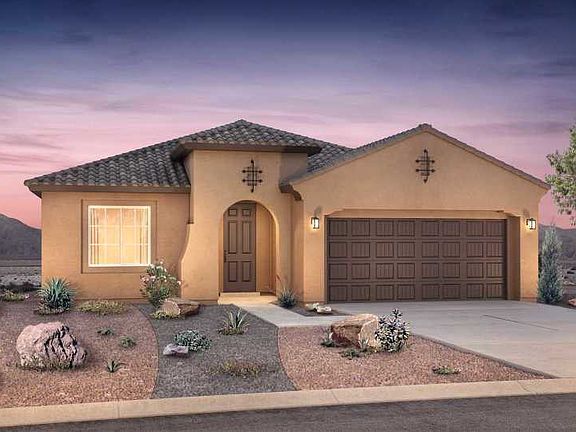 Single-story home featuring a two-car garage and up to four bedrooms with flexible options.