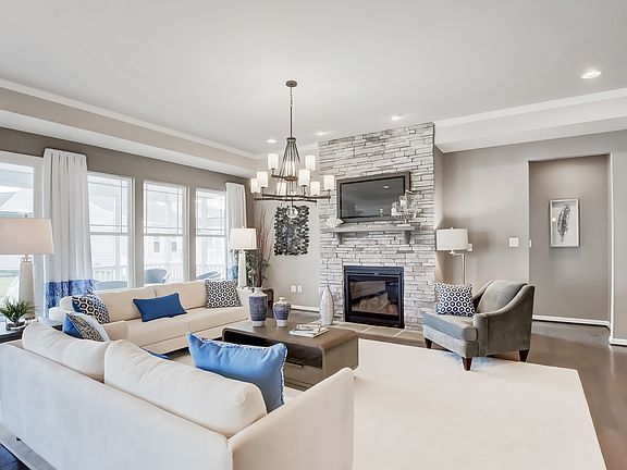 Great room with fireplace