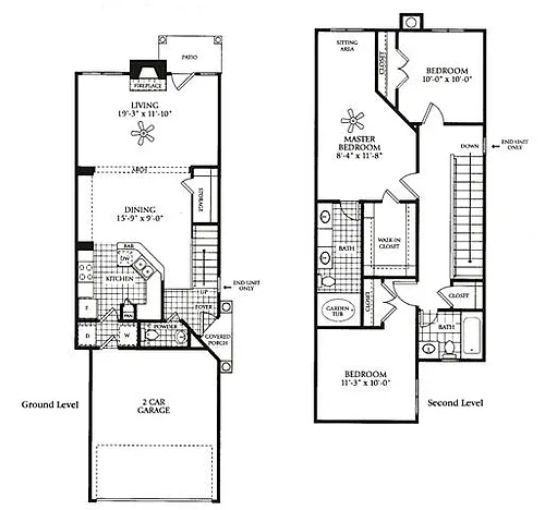 Floor plan C8AG - Attached Garage Columbia (Townhome)