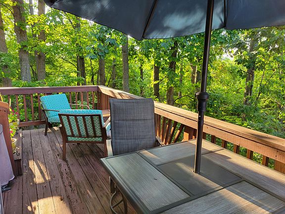 deck overlooking trees