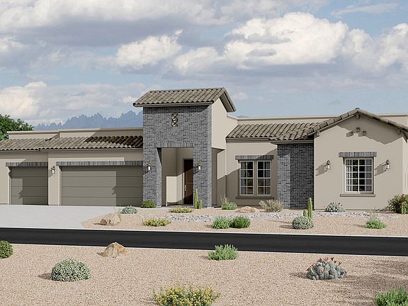 Andalusian Elevation - 3 Car Garage