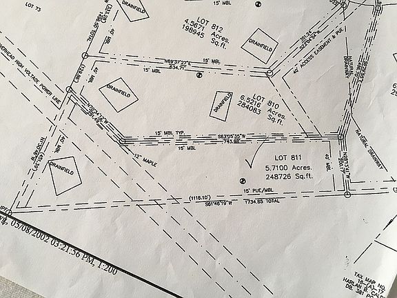 Lot 811 - 1000 x 200 ft
