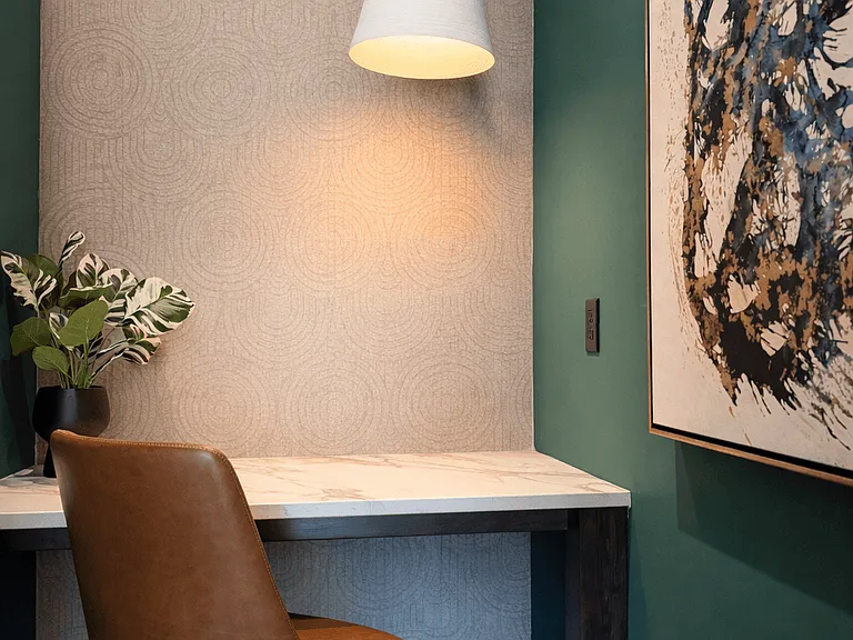 Convenient co-working stations on-site for a change of scenery for remote employees.