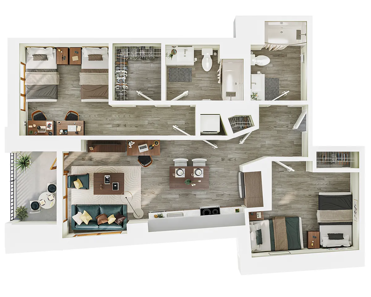 Floor plan 2 Bedroom B4