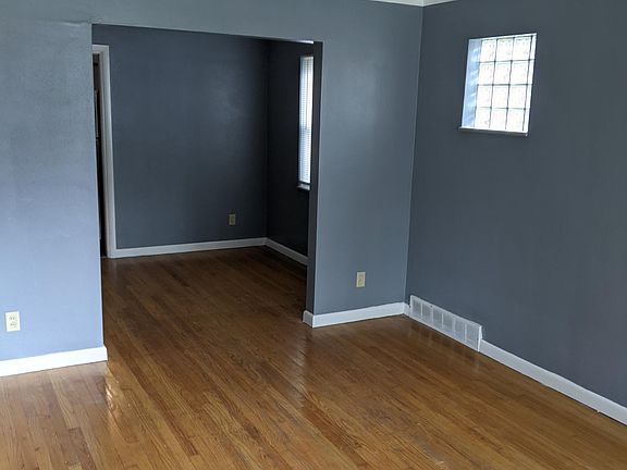 Living space looking into dining room