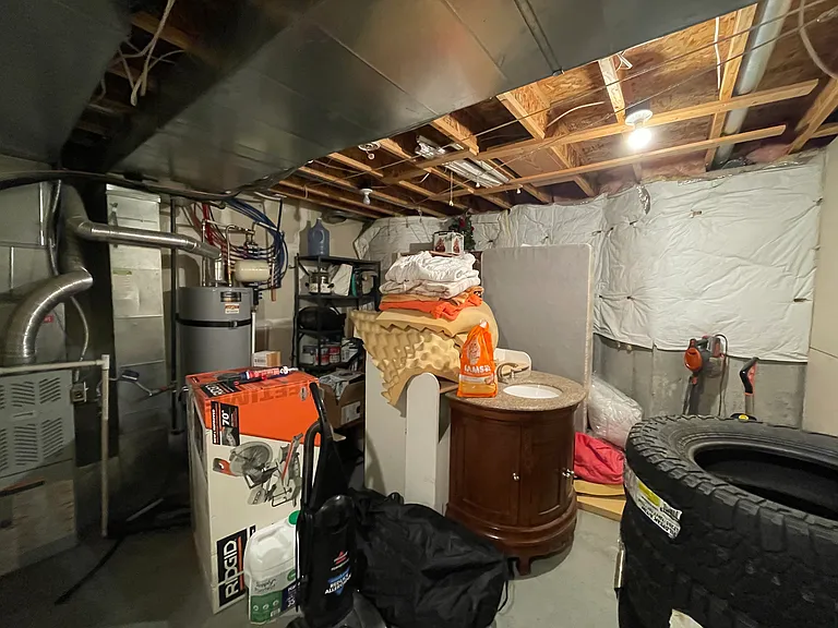 Ample storage in the basement