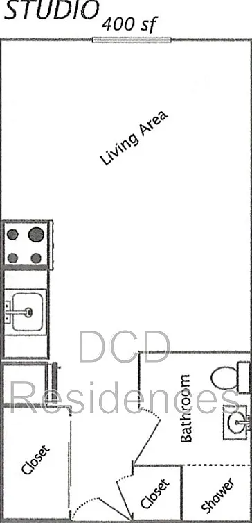Studio, 400 sqft, $950 — Photo 1