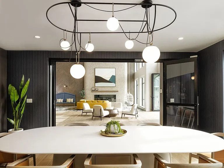 Resident lounge with coworking spaces
