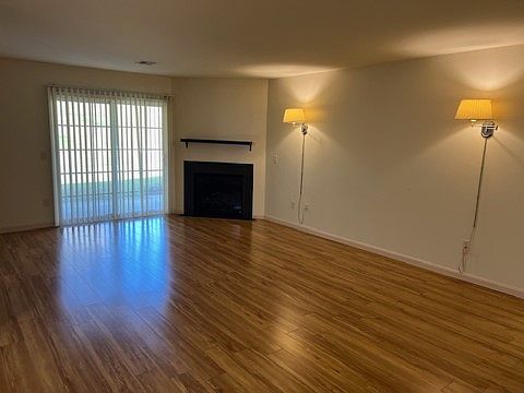 Large open layout with fireplace