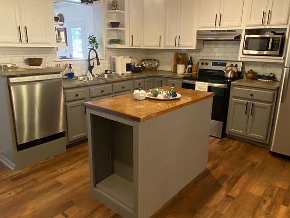 Roomy updated kitchen with island
