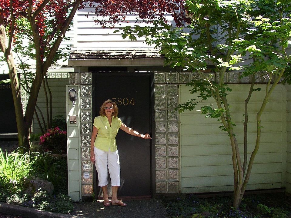Front door and owner