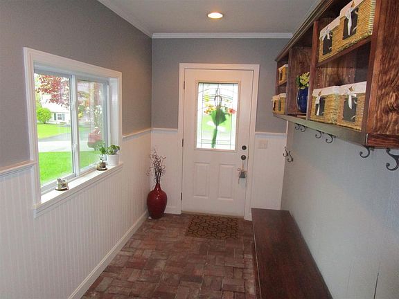 Brick floor foyer / entry way