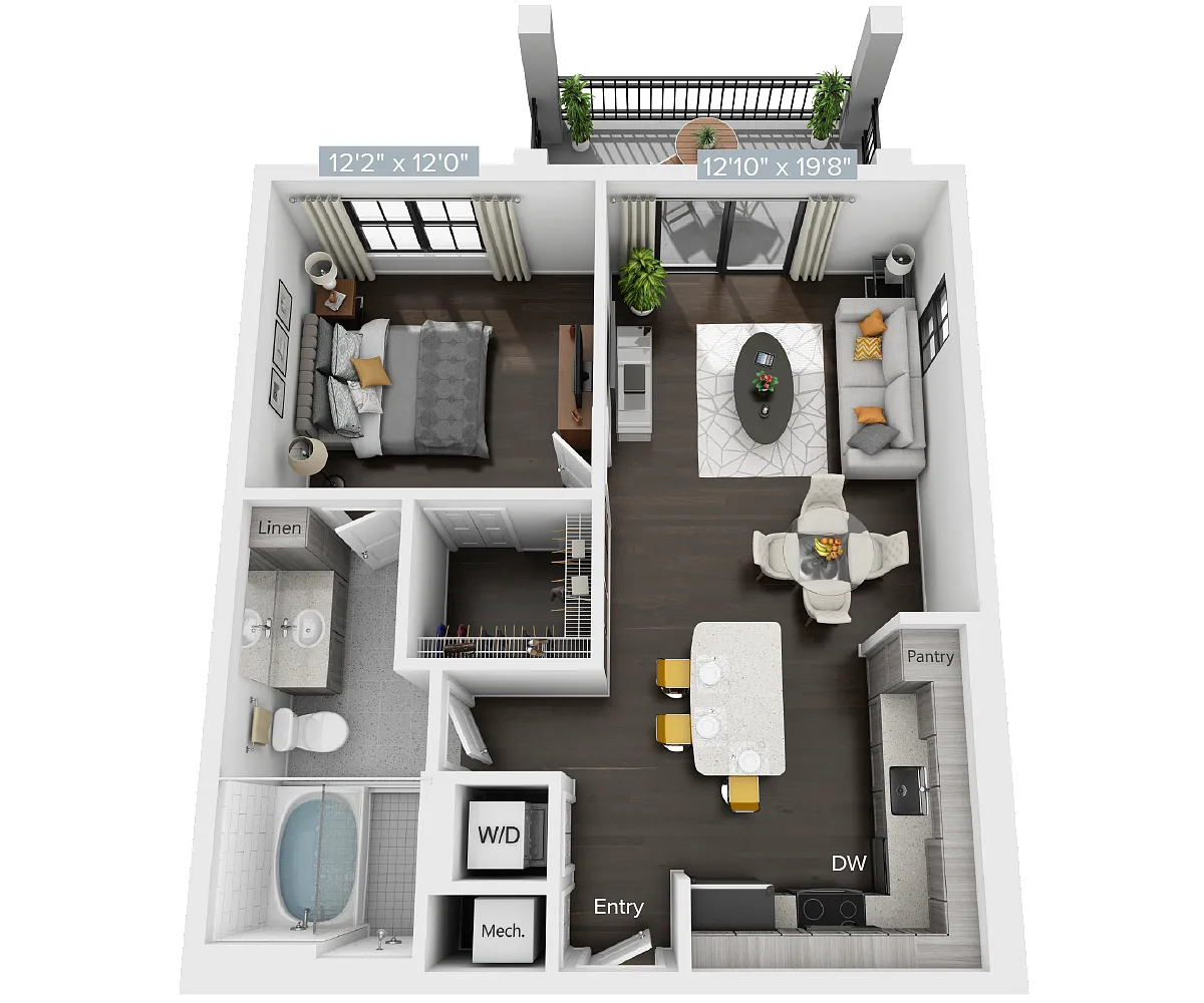 Floor plan A1_766SF